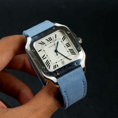 cartier watch straps santos|cartier santos quick release strap.